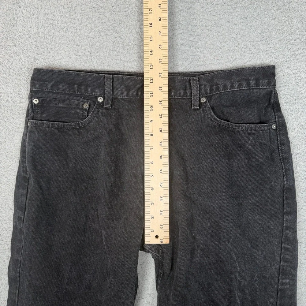 Levis 505‎ Mens Regular Fit Straight Leg Black Denim Jeans 38x32 PC9-00505-0260
